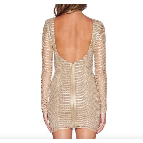 Sky NWT Khalida Gold Sequin Mini Dress XS - Picture 2 of 9